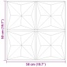 Panneaux muraux 24 pcs Vert Origami 50 x 50 cm Mousse XPS 624565624565