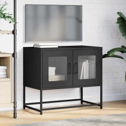 Meuble TV noir 68x39x60,5 cm acier laminé à froid 624567624567