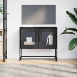 Meuble TV noir 68x39x60,5 cm acier laminé à froid 624567624567