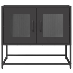 Meuble TV noir 68x39x60,5 cm acier laminé à froid 624567624567