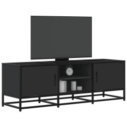 Meuble TV noir 120x35x41 cm bois d'ingénierie et métal 624568624568