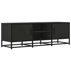 Meuble TV noir 120x35x41 cm bois d'ingénierie et métal 624568624568