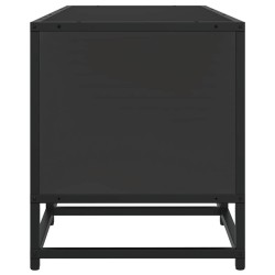 Meuble TV noir 120x35x41 cm bois d'ingénierie et métal 624568624568