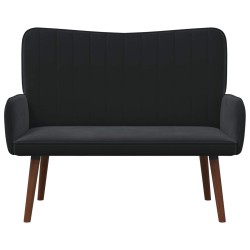 Sofa 2 places Noir 115 x 61 x 87 cm Velours (V) 624572624572