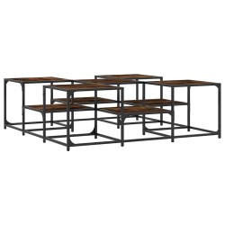 Table basse chêne fumé 121x121x40 cm bois d'ingénierie 624574624574