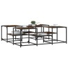 Table basse chêne fumé 121x121x40 cm bois d'ingénierie 624574624574