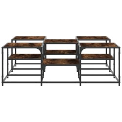 Table basse chêne fumé 121x121x40 cm bois d'ingénierie 624574624574