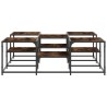 Table basse chêne fumé 121x121x40 cm bois d'ingénierie 624574624574