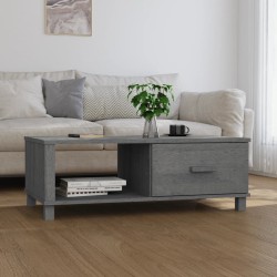 Table basse HAMAR Gris foncé 100x55x35 cm Bois massif de pin 624576624576