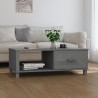 Table basse HAMAR Gris foncé 100x55x35 cm Bois massif de pin 624576624576