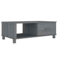 Table basse HAMAR Gris foncé 100x55x35 cm Bois massif de pin 624576624576