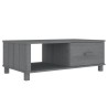 Table basse HAMAR Gris foncé 100x55x35 cm Bois massif de pin 624576624576