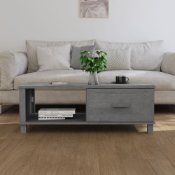 Table basse HAMAR Gris foncé 100x55x35 cm Bois massif de pin 624576624576