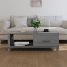 Table basse HAMAR Gris foncé 100x55x35 cm Bois massif de pin 624576624576