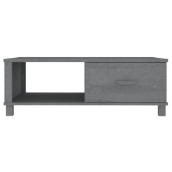 Table basse HAMAR Gris foncé 100x55x35 cm Bois massif de pin 624576624576