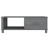 Table basse HAMAR Gris foncé 100x55x35 cm Bois massif de pin 624576624576