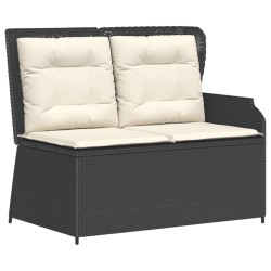 Salon de jardin 5 pcs avec coussins Noir Résine tressée 624577624577
