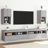Meubles TV avec lumières LED 2 pcs sonoma gris 30,5x30x60 cm 624579624579