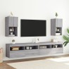 Meubles TV avec lumières LED 2 pcs sonoma gris 30,5x30x60 cm 624579624579