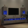 Meubles TV avec lumières LED 2 pcs sonoma gris 30,5x30x60 cm 624579624579
