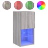 Meubles TV avec lumières LED 2 pcs sonoma gris 30,5x30x60 cm 624579624579