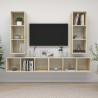 Meubles TV muraux 4 pcs Chêne sonoma Bois d'ingénierie 624580624580