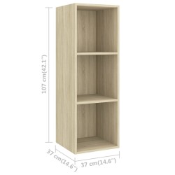 Meubles TV muraux 4 pcs Chêne sonoma Bois d'ingénierie 624580624580