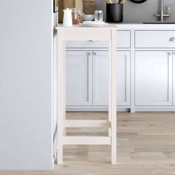 Table de bar blanc 50x50x110 cm bois massif de pin 624581624581