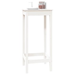 Table de bar blanc 50x50x110 cm bois massif de pin 624581624581