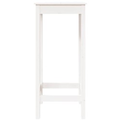 Table de bar blanc 50x50x110 cm bois massif de pin 624581624581