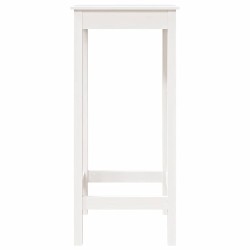 Table de bar blanc 50x50x110 cm bois massif de pin 624581624581
