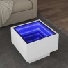 Table d'appoint avec LED blanc 40x40x30 cm bois d'ingénierie 624583624583