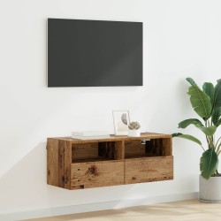 Meuble TV mural Bois Ancien 80 x 30 x 30 cm Bois d'ingénierie 624584624584