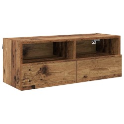 Meuble TV mural Bois Ancien 80 x 30 x 30 cm Bois d'ingénierie 624584624584