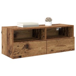 Meuble TV mural Bois Ancien 80 x 30 x 30 cm Bois d'ingénierie 624584624584