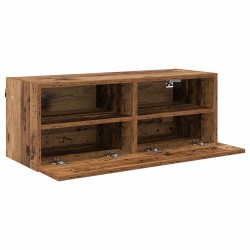 Meuble TV mural Bois Ancien 80 x 30 x 30 cm Bois d'ingénierie 624584624584