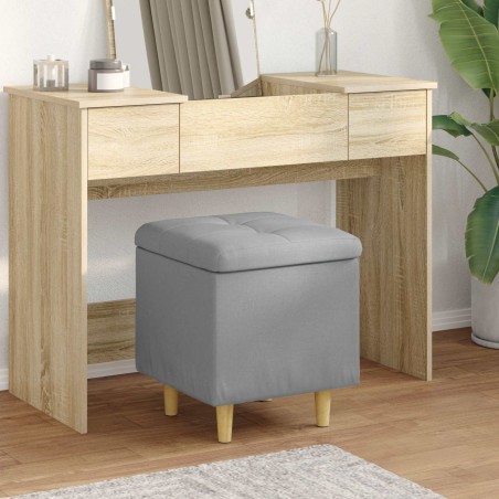 Ottoman avec rangement Gris clair 40 x 40 x 45 cm tissu 624585624585