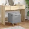 Ottoman avec rangement Gris clair 40 x 40 x 45 cm tissu 624585624585