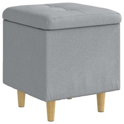 Ottoman avec rangement Gris clair 40 x 40 x 45 cm tissu 624585624585