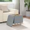 Ottoman avec rangement Gris clair 40 x 40 x 45 cm tissu 624585624585