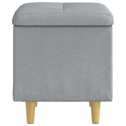 Ottoman avec rangement Gris clair 40 x 40 x 45 cm tissu 624585624585