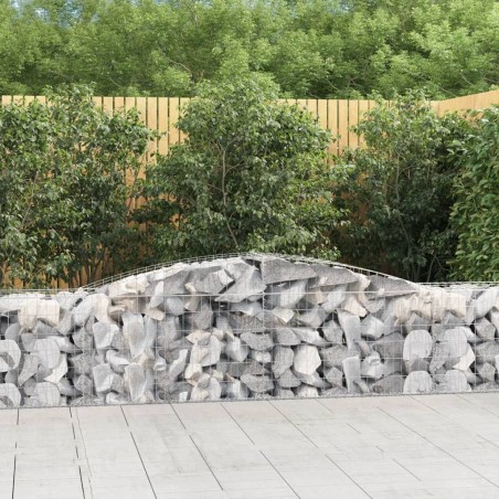 Paniers à gabions arqués 5 pcs 400x50x60/80 cm Fer galvanisé 624586624586