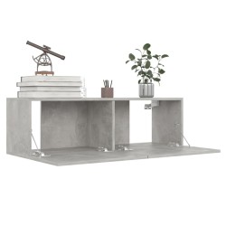 Meubles TV 4 pcs Gris béton 100x30x30 cm Bois d'ingénierie 624589624589