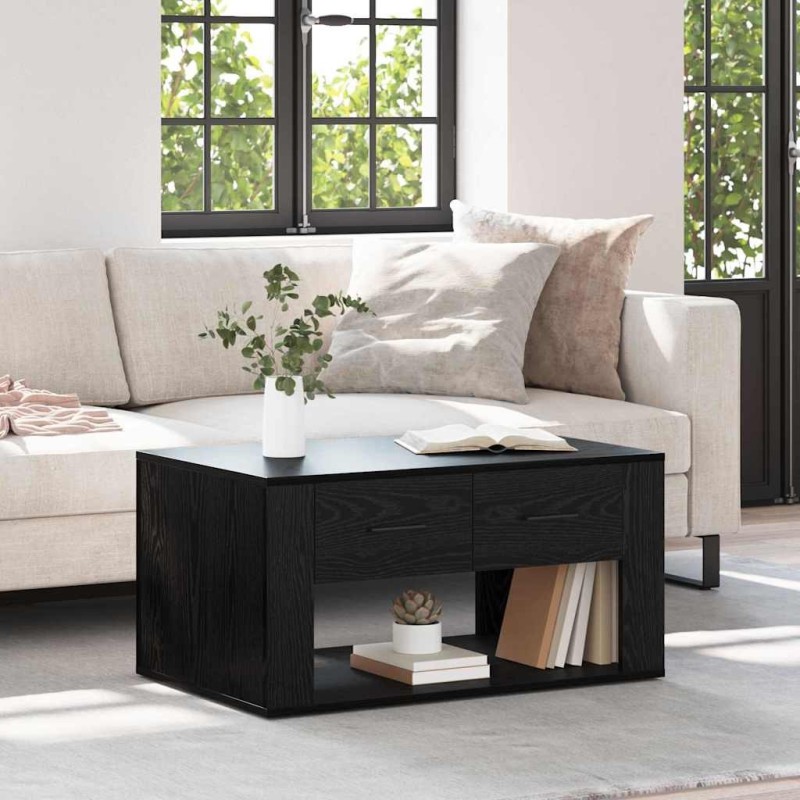Table basse Chêne noir 80 x 50 x 40 cm Bois d'ingénierie 624593624593