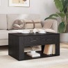 Table basse Chêne noir 80 x 50 x 40 cm Bois d'ingénierie 624593624593