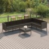 Salon de jardin 8 pcs avec coussins résine tressée gris 624600624600