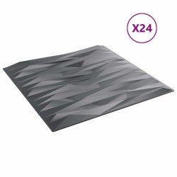 Panneaux muraux 24 pcs Gris pierre 50 x 50 cm Mousse XPS 624611624611