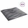 Panneaux muraux 24 pcs Gris pierre 50 x 50 cm Mousse XPS 624611624611