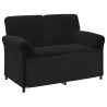 Sofa 2 places Noir 138 x 83 x 95 cm Velours 624613624613