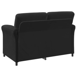 Sofa 2 places Noir 138 x 83 x 95 cm Velours 624613624613